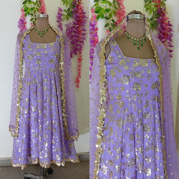 Lilac Salwar Kameez readymade girls party wear dress for women - Made to measure outfit