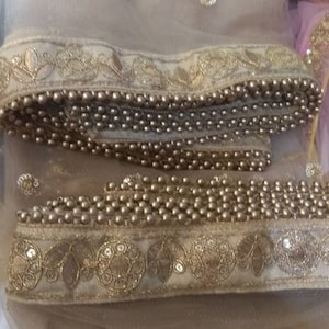 Etole indienne dupatta brodée foulards hijab dorés filet chunni brodé d&#39;or pour costume lehenga salwar kameez pour femme et fille