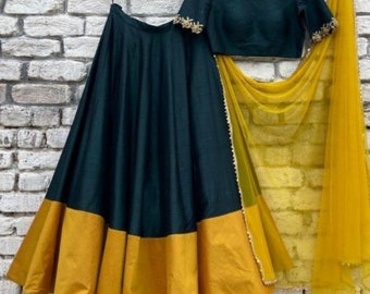 Haldi Outfit Mehendi Lehenga Designer Lehenga For women Party Wear Lehnga Choli - Made to measure outfit