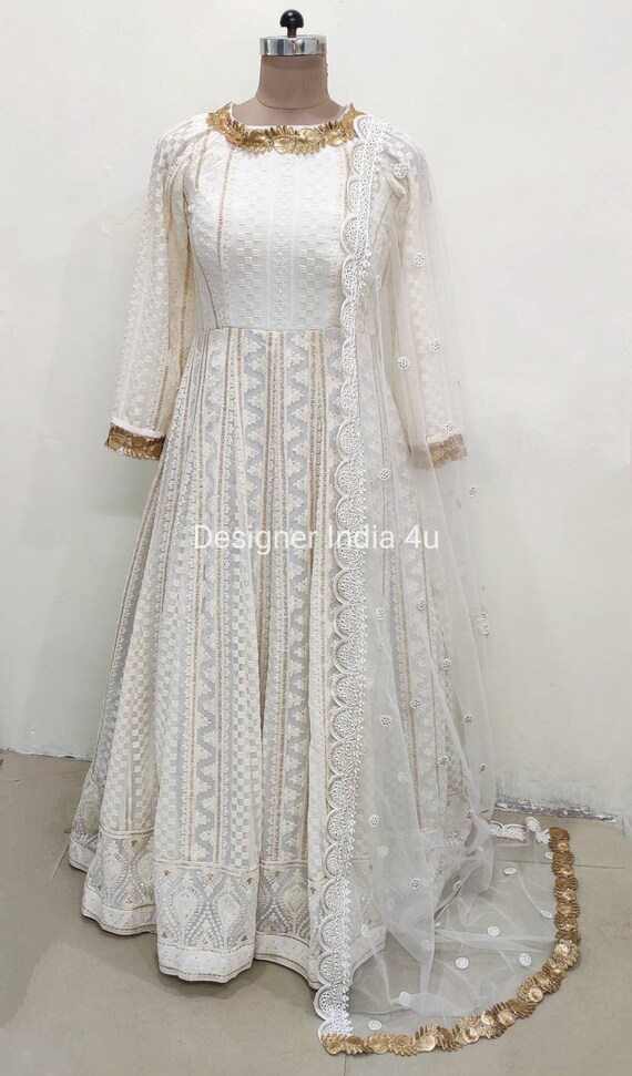 Chikankari Anarkali Salwar Kameez Suit 