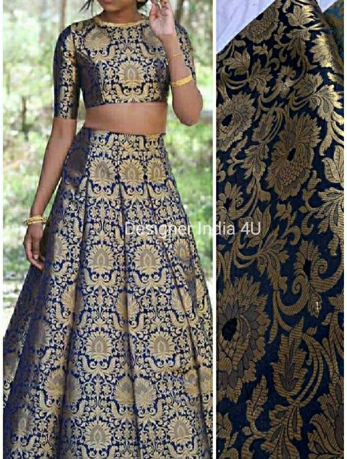 Ready to Wear Lehenga Choli Dupatta Banarsi Silk Lengha Blouse