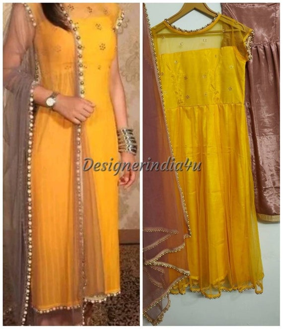yellow ethnic dresses