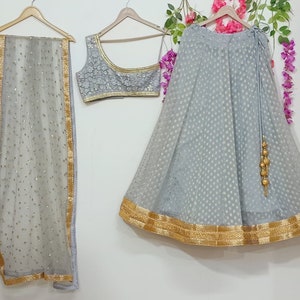 lehenga choli for women embroidered blouse dupatta Indian wedding outfit- Made to measure outfit
