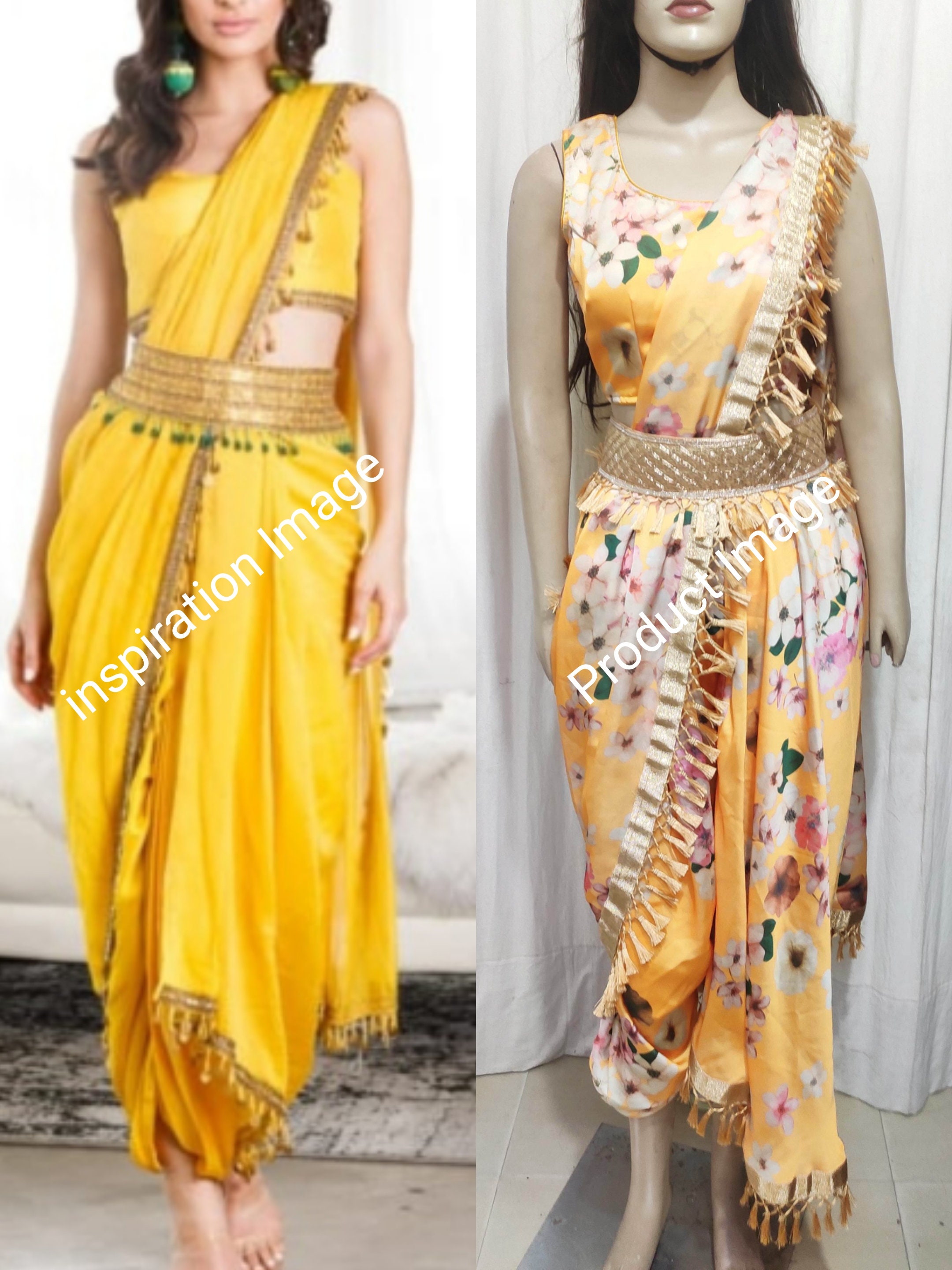 Bollywood Designer Prepleated Drape 