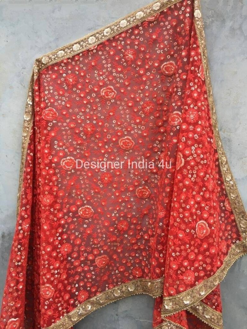 nikah red dupatta