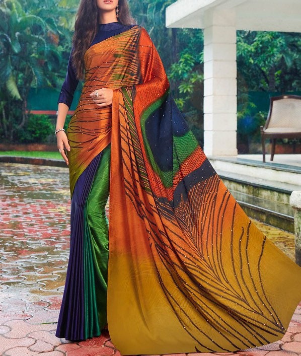Peacock green shop wedding saree