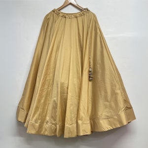 Gold Lehenga Skirt ready to wear Silk Maxi Skirt for women girls party wear ethnic dress - Made to measure