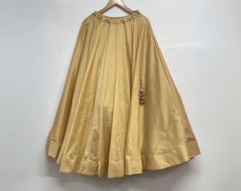 Gold Lehenga Skirt ready to wear Silk Maxi Skirt for women girls party wear ethnic dress - Made to measure