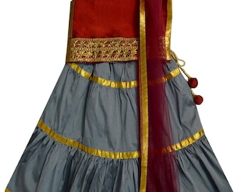 Kids lehenga girls Indian designer custom made chania choli dupatta party wear dresses