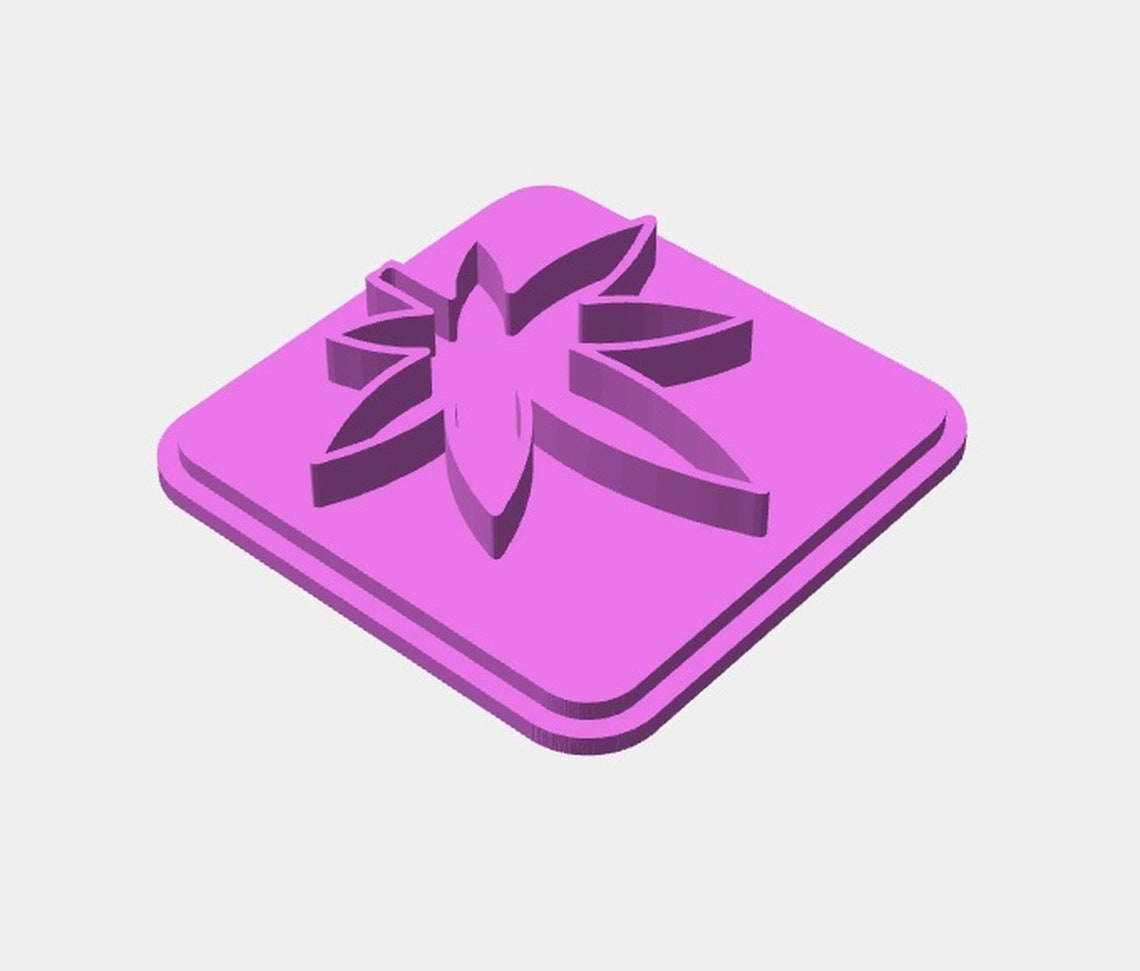 Cannabis Cookie Stamp Soap stamp Fondant Embosser STL File for Etsy