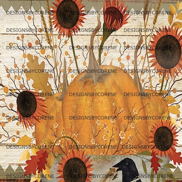 Vintage Primitive Country Pumpkin Happy Fall Yall Sign Wall Art Tags Cards Logos Pillow Transfer Labels Ornie Digital Download Printable