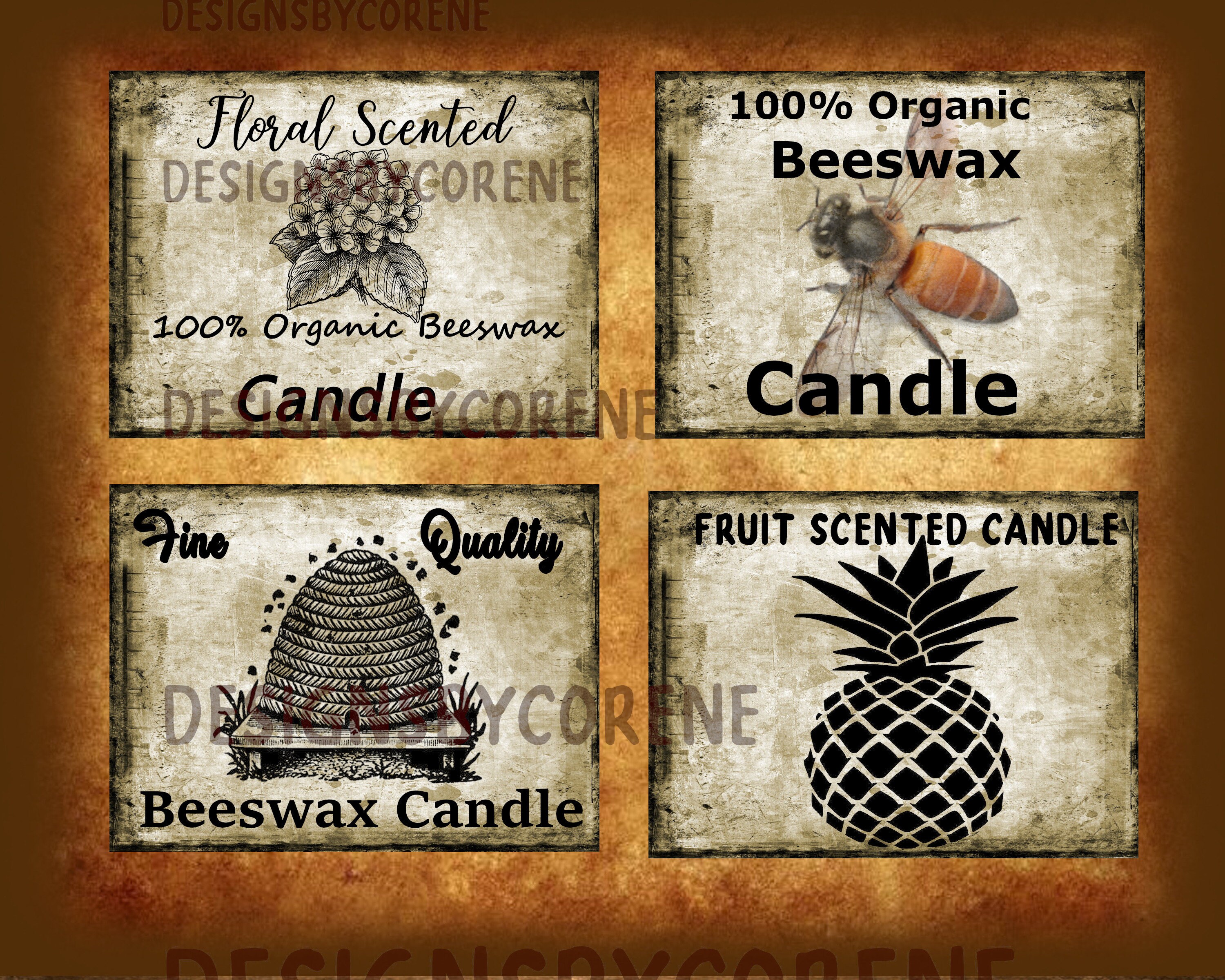 Primitive Candle Making Labels/Gift Tags/Logos/FeedsackOrnies Etsy