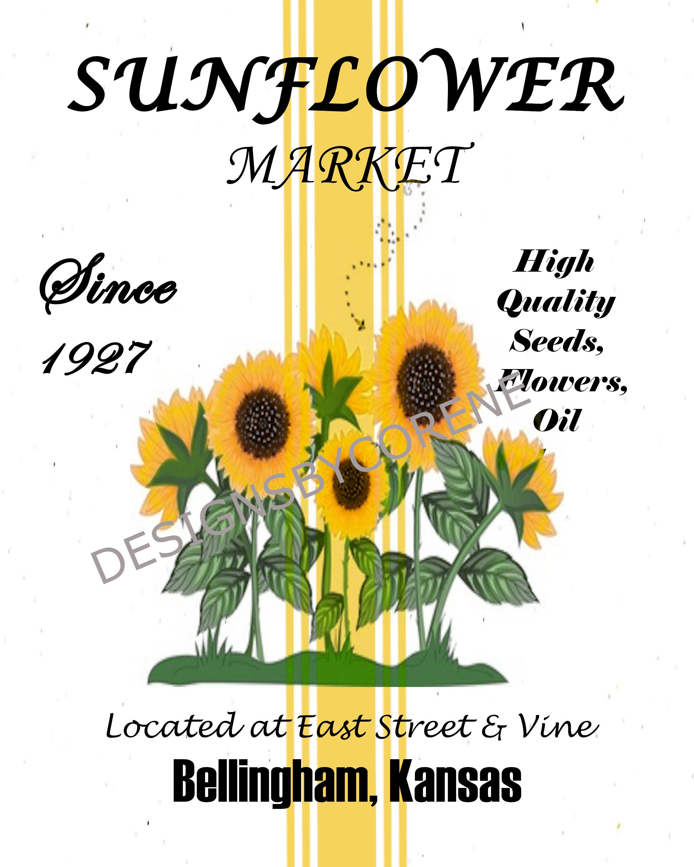 Sunflower Market Farm Digital Downloads for Transfers for Etsy