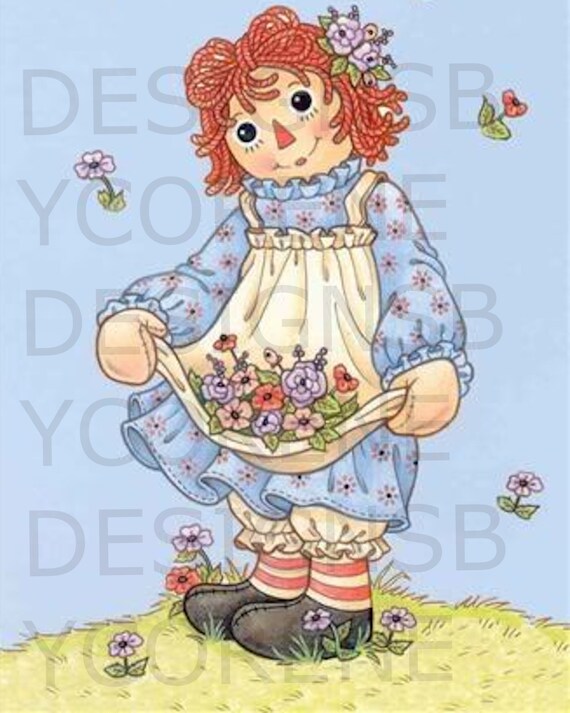 Vintage Raggedy Ann Printable Wall Art/card Tag Digital | Etsy