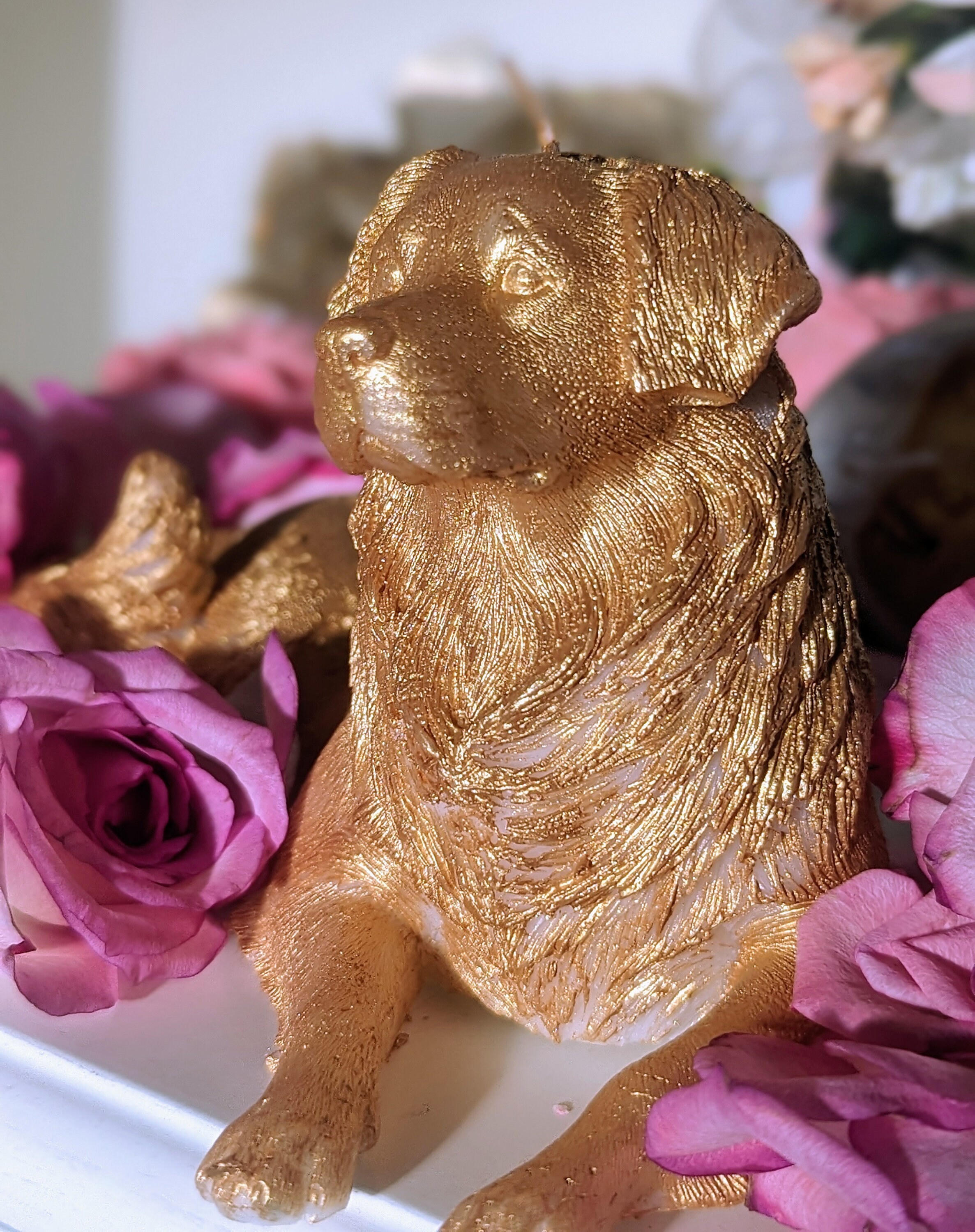 Golden Retriever Candle Gold Cosy Winter Christmas Present for Etsy