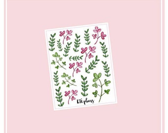 Fleur Plante Watercolor Journal Bujo Planificateur de broderie