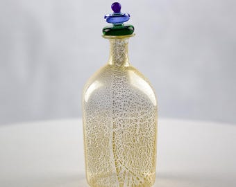 美品　ムラーノガラス　ストライプ　香水瓶 ブルーストライプのムラーノ香水瓶 # 25946 - Etsy 日本