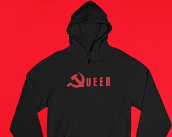 Queer Communistische Hoodie, Queer Commie Shirt, Queer Shirt, Pride, Gay Pride, Gay Pride Shirt, LGBT Pride, Lesbian Pride, LGBTQ Pride Shirt
