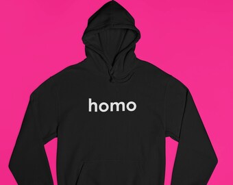 Homo Hoodie, Gay Pride Hoodie, Gay Shirt, Pride Shirt, LGBT Shirt, Pride Shirt, Pride, Gay Pride T-Shirt, Lesbian Shirt, Queer Shirt