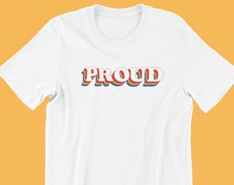 Camisa orgullosa, camisa del orgullo, camisa LGBT, camisa del orgullo arco iris, camisa LGBTQ del orgullo gay, camisa lesbiana, camisa gay, camisa queer, lesbiana, no binaria