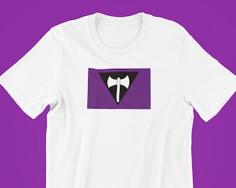 Lesbisches Feministisches Shirt , Lesbische Labrys Flagge , Lesbisches Pride Shirt , Unikat Lesbisches Shirt , Labrys Flagge Shirt , Labrys Flagge