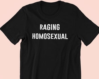 Raging Homoseksueel Shirt, Grappig Gay Shirt, Pride Shirt, Cute Shirt voor Pride, Lesbian Pride Shirt, Funny Queer Shirt, Queer Pride Shirt, Gay