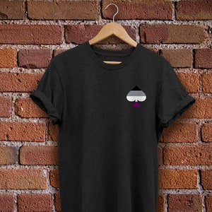 Asexual Pride Shirt , Ace Spade Pocket Print , Ace Pride Flag T,Shirt , Ace Pride T,Shirt , Cute Ace Pride Shirt , Asexual Pride Gift
