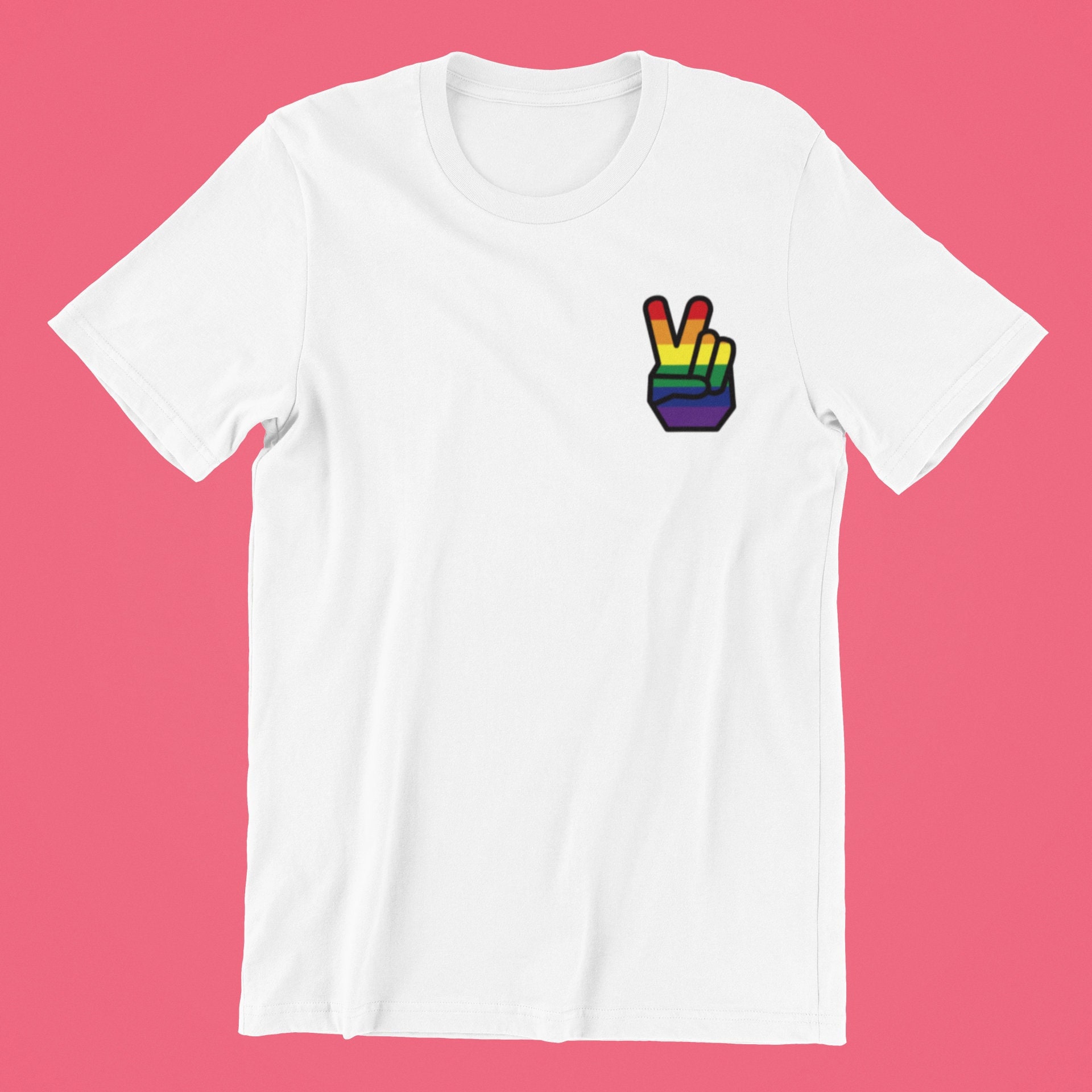 rainbow peace sign shirt