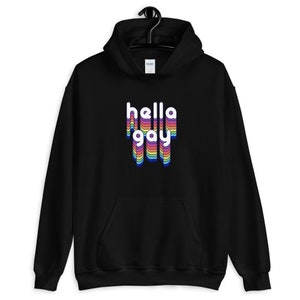 Hella Gay Hoodie , Grappige Gay Pride Hoodie , Cute Gay Pride Hoodie , Cute Pride Hoodie , Lesbian Pride Hoodie , Queer Pride Hoodie afbeelding 3