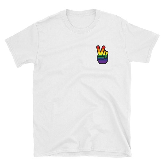 rainbow peace sign shirt