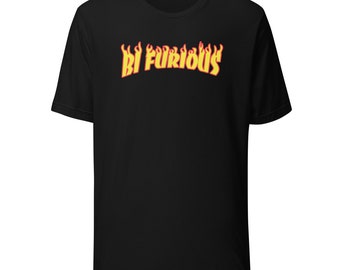 Bi Furious Shirt, Bi Pride Shirt, Leuk Shirt voor Pride, Verkrijgbaar in maten tot 5X