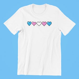 Trans Pride Hearts Shirt , Trans Pride Shirt , Cute Trans Pride Shirt , Trans Flag Shirt , Trans Hearts Shirt , Cute Trans Shirt