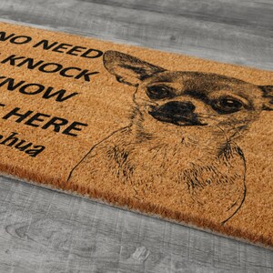 Welcome Chihuahuas Doormat, Chihuahuas Door Mat, No Need to Knock Chihuahua Doormat, Welcome Chihuahua Doormats, Welcome Dog Breed Mat S763 画像 3