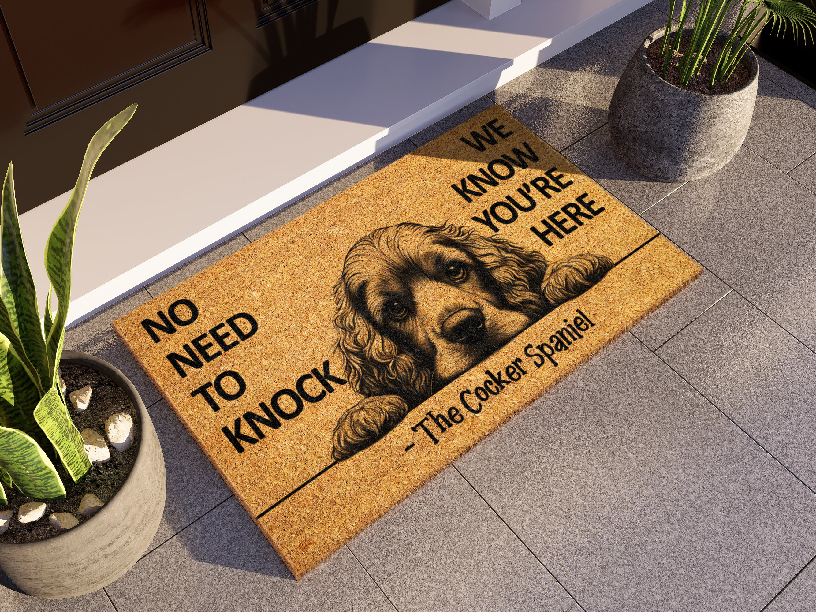 Cocker spaniel doormat sale