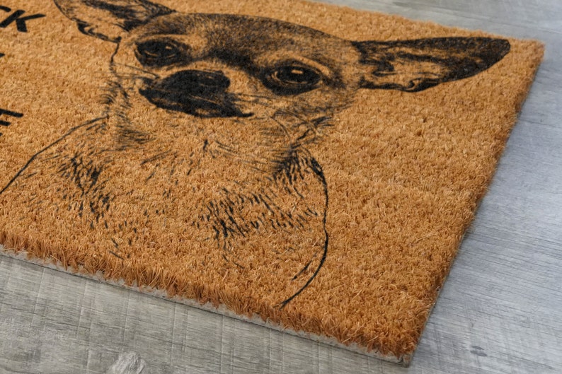 Welcome Chihuahuas Doormat, Chihuahuas Door Mat, No Need to Knock Chihuahua Doormat, Welcome Chihuahua Doormats, Welcome Dog Breed Mat S763 画像 5