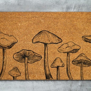 Mushroom Close Up Doormat, Welcome Mushroom Doormats, Mushrooms Doormats, Mushroom Coir Mats, Welcome Funny Mushroom Door Mats