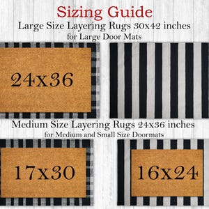 a picture of a door mat size guide