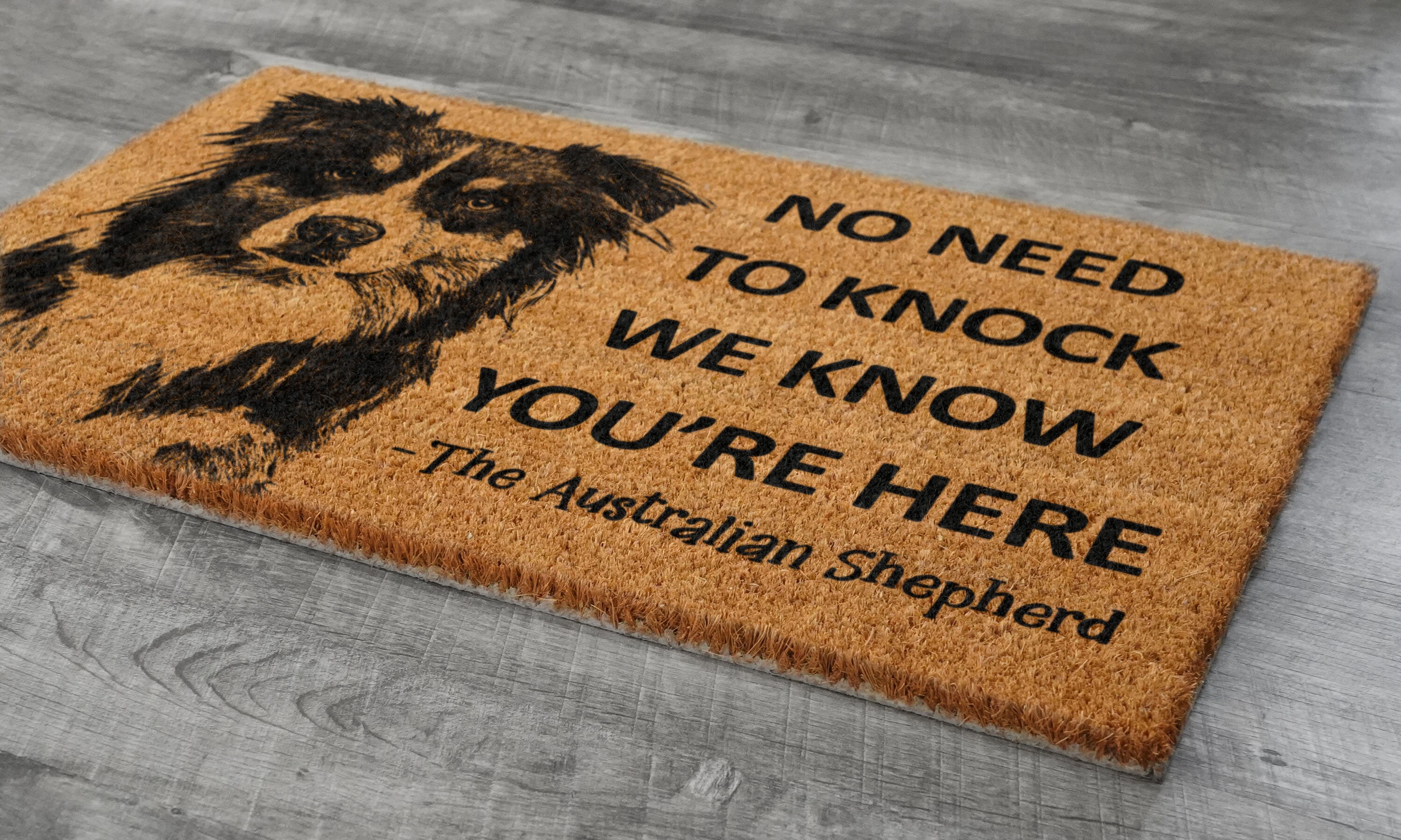 Australian shepherd doormat cheap