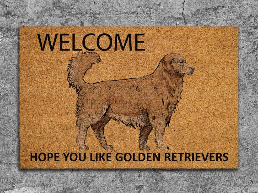 The Golden Retriever Coir Door Mat, Hope You Like Golden