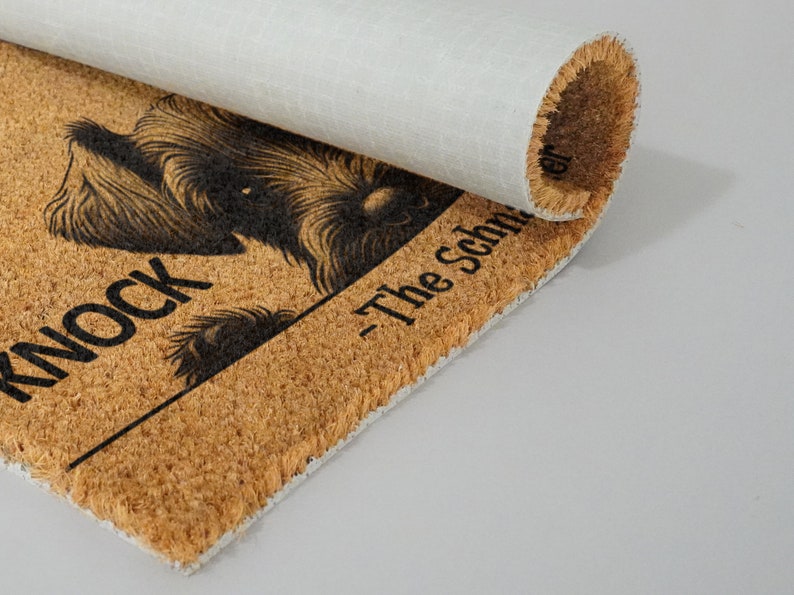 Schnauzer Doormat, We Know You ARE Here Schnauzers Door Mat, Welcome Funny Doormat, Welcome Coir Mat, Schnauzer Dog Breeds S974 image 4