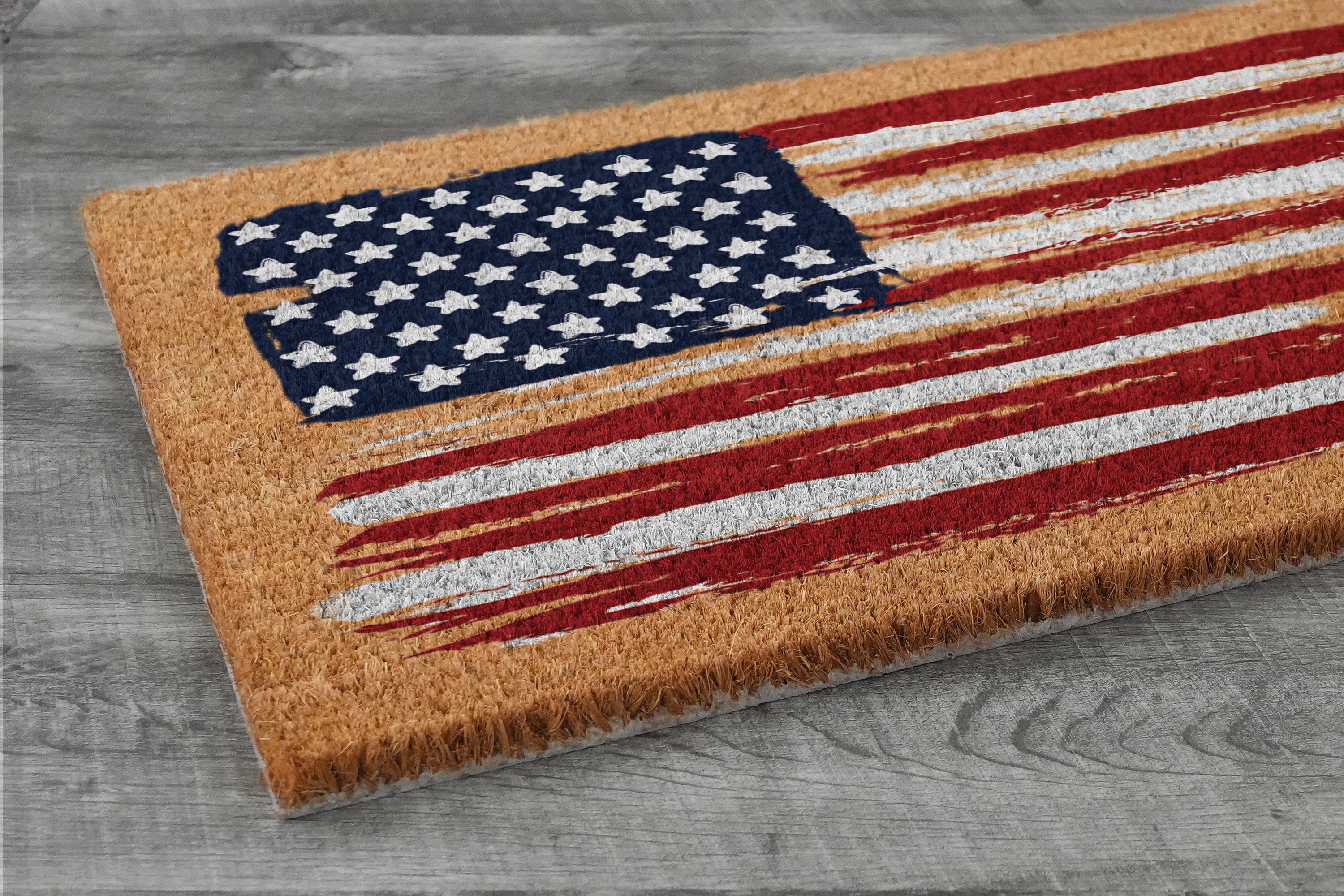 USA Flag Patriotic Door Mats Funny Doormat USA Flag Etsy