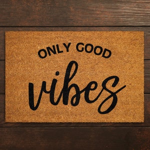 Good Vibes Doormat, Only Good Vibes Door Mat, Home Welcome Good Vibes Doormat, Coir Mat Gift, Home Decor Welcome Mat, Front Door Mats