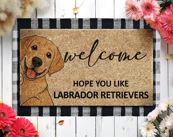 Labrador Retriever Doormat,  Door Mat, Labrador Retriever  Doormats, Welcome Funny Doormats,  Welcome Mats, Dog Breed Coir Mats U341