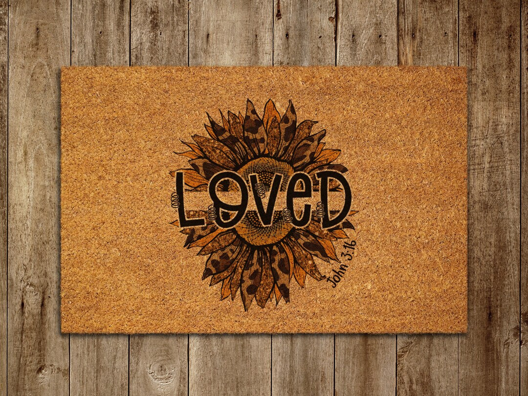 Loved Door Mat Spring Door Mats Farmhouse Doormat Loved Etsy
