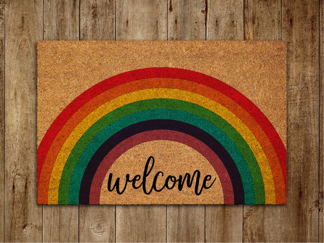 Rainbow Door Mat, Rainbows Coir Door Mats, Funny Doormat, All