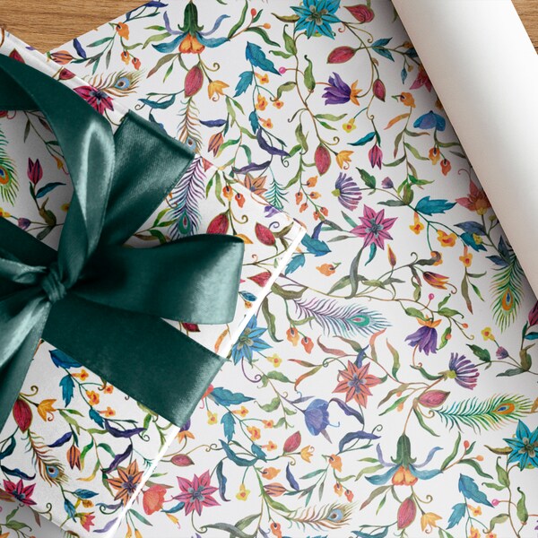 Wrapping Paper Floral Etsy