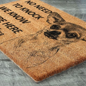 Welcome Chihuahuas Doormat, Chihuahuas Door Mat, No Need to Knock Chihuahua Doormat, Welcome Chihuahua Doormats, Welcome Dog Breed Mat S763 画像 6