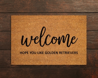 Golden Retriever Doormat, Funny Welcome Mat, New Home Gift