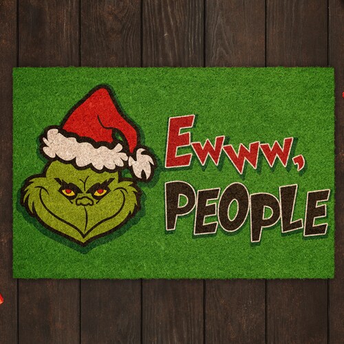 Christmas Grinch Christmas Snow Coir Door Mat Front Etsy