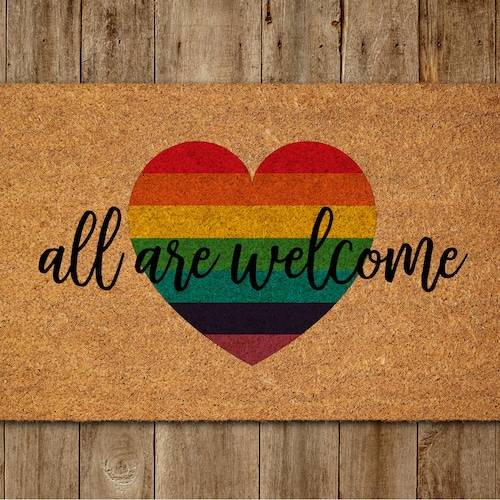 Rainbow Door Mat Rainbows Coir Door Mats Funny Etsy